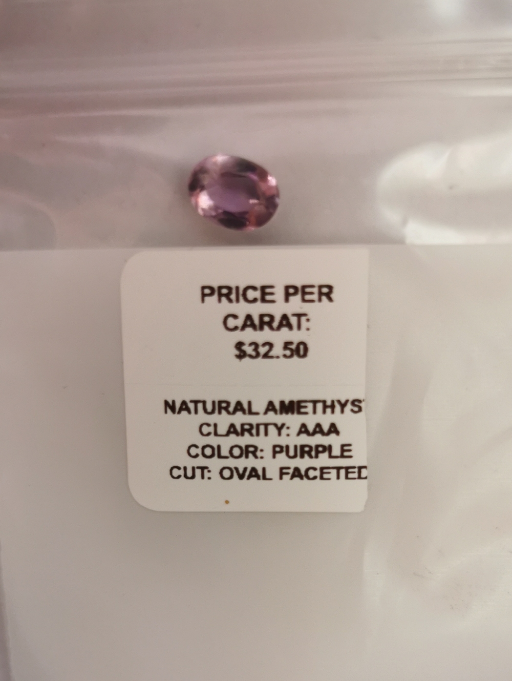 Natural Amethyst Oval Faceted Gemstone - Purple